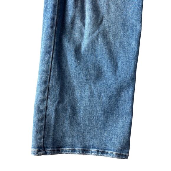 Just Black Denim Blue Jeans The Patch Pocket Wide Leg Pre-Loved Size 27 - Picture 3 of 14